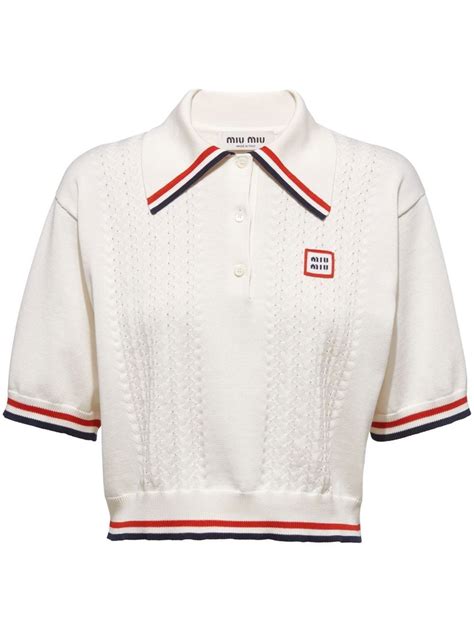 miu miu tennis shirt|Women's Designer Shirts, Tops and Blouses .